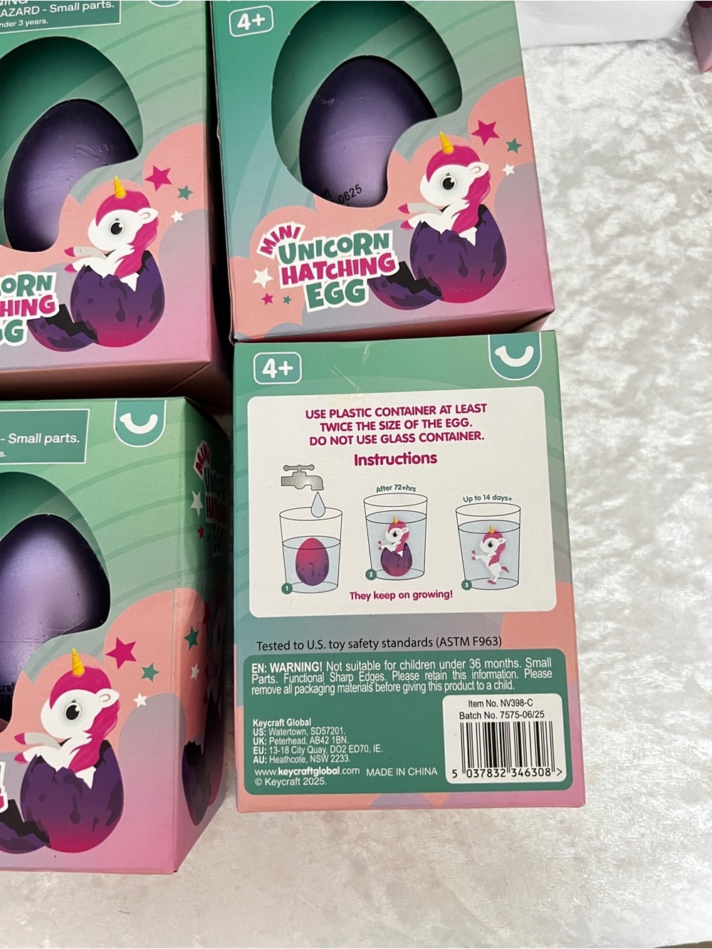 Lot of 6 Mini Unicorn Hatching Egg Toys Purple Kids Party Favors Ages 4+ Kids - Picture 8 of 9